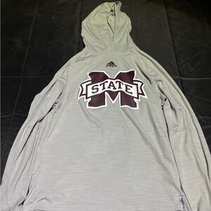 Adidas Gray Mississippi State Hoodie